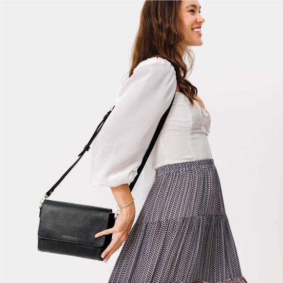 ⚡Portland Leather Women Black Handmade Finest Goods Metro Crossbody Bag - Picture 6 of 6